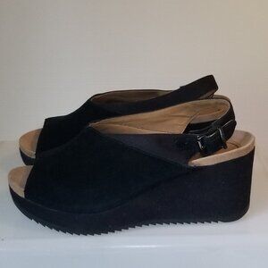 Vionic Trixie Platform Wedge sz 10 leather black